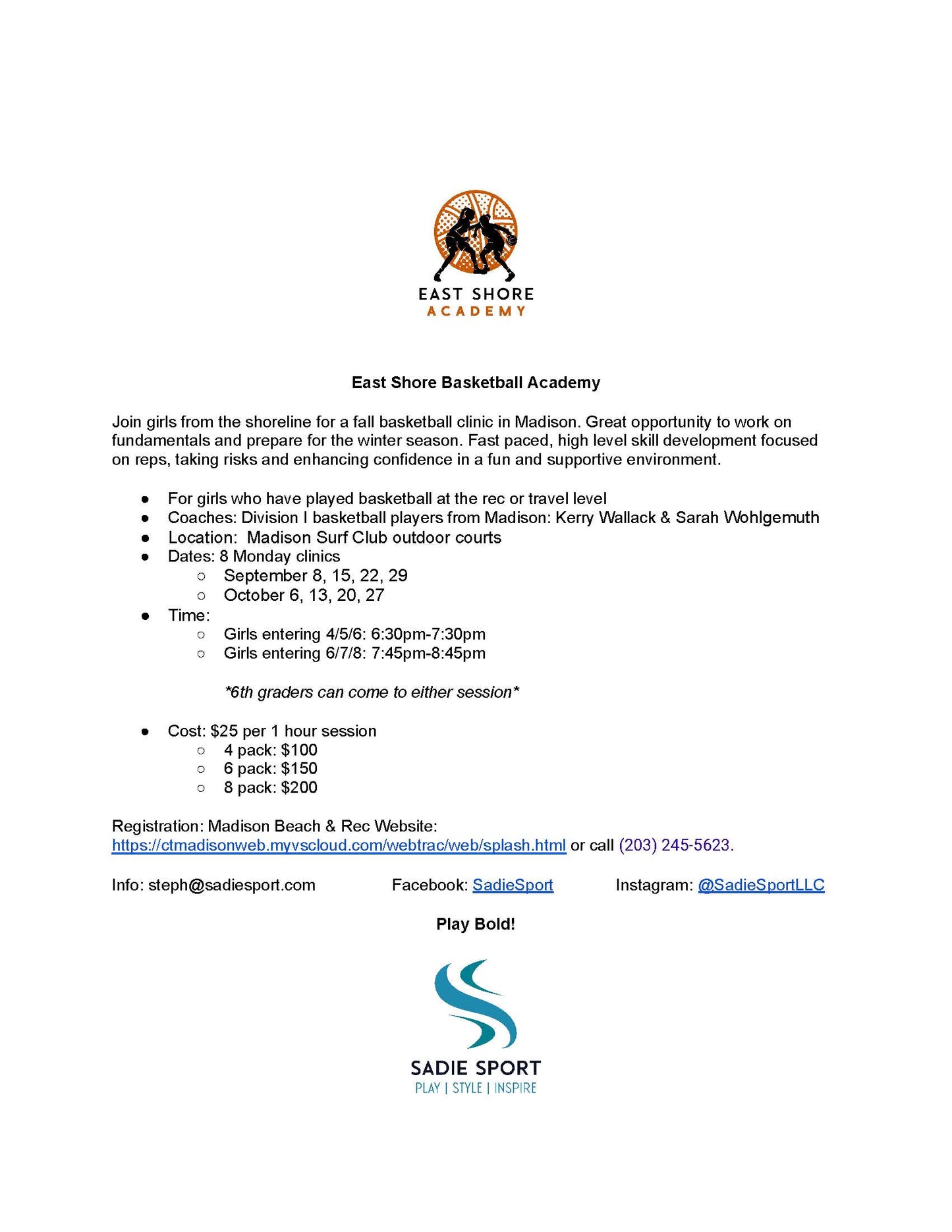 East Shore Basketball Academy Fall Program
